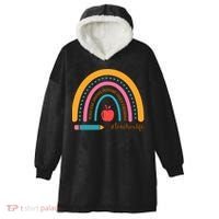 Teacher Life Inspire Rainbow Cute Gift Hooded Wearable Blanket thumb 0