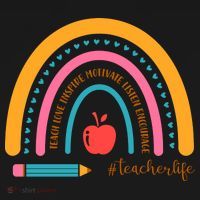 Teacher Life Inspire Rainbow Cute Gift Coaster thumb 2