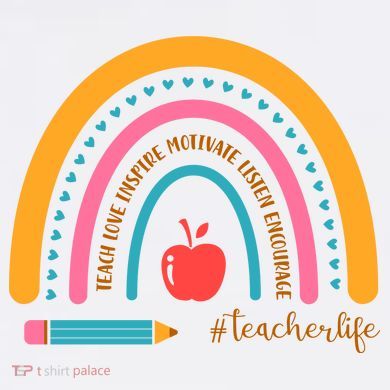 Teacher Life Inspire Rainbow Cute Gift Hoodie