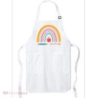 Teacher Life Inspire Rainbow Cute Gift Apron thumb 0
