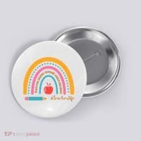 Teacher Life Inspire Rainbow Cute Gift Button thumb 0