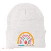 Teacher Life Inspire Rainbow Cute Gift Beanie thumb 0