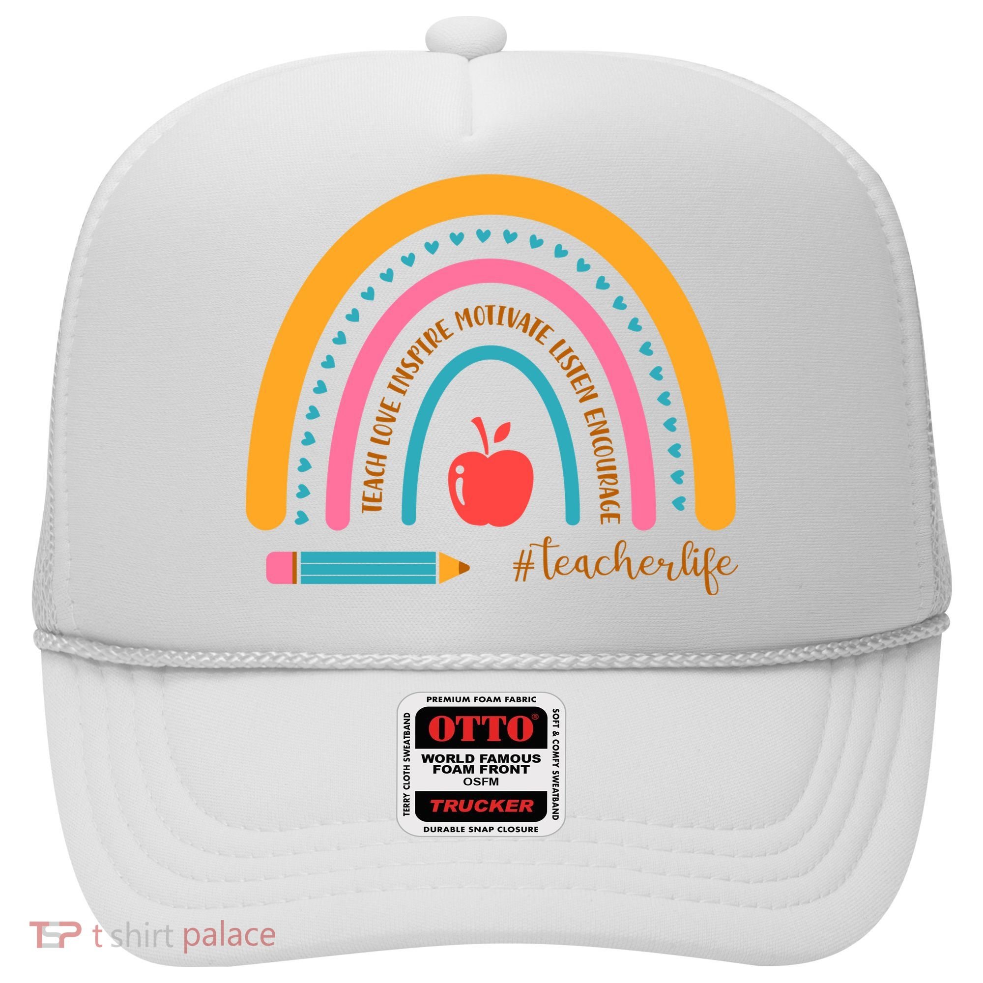 Teacher Life Inspire Rainbow Cute Gift Hat