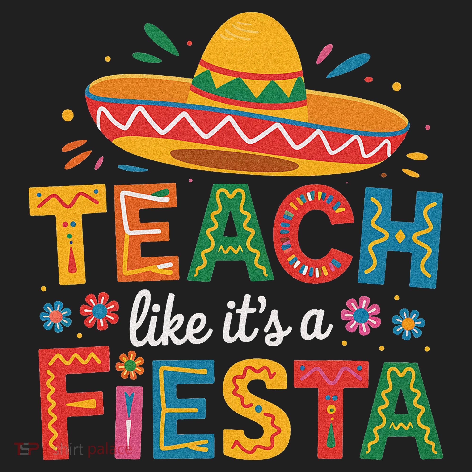 Teach Like Its A Fiesta Teachers Sombrero Cinco De Mayo Beanie