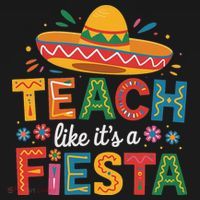 Teach Like Its A Fiesta Teachers Sombrero Cinco De Mayo Women's Tank Top thumb 5