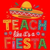 Teach Like Its A Fiesta Teachers Sombrero Cinco De Mayo Santa Hat thumb 1