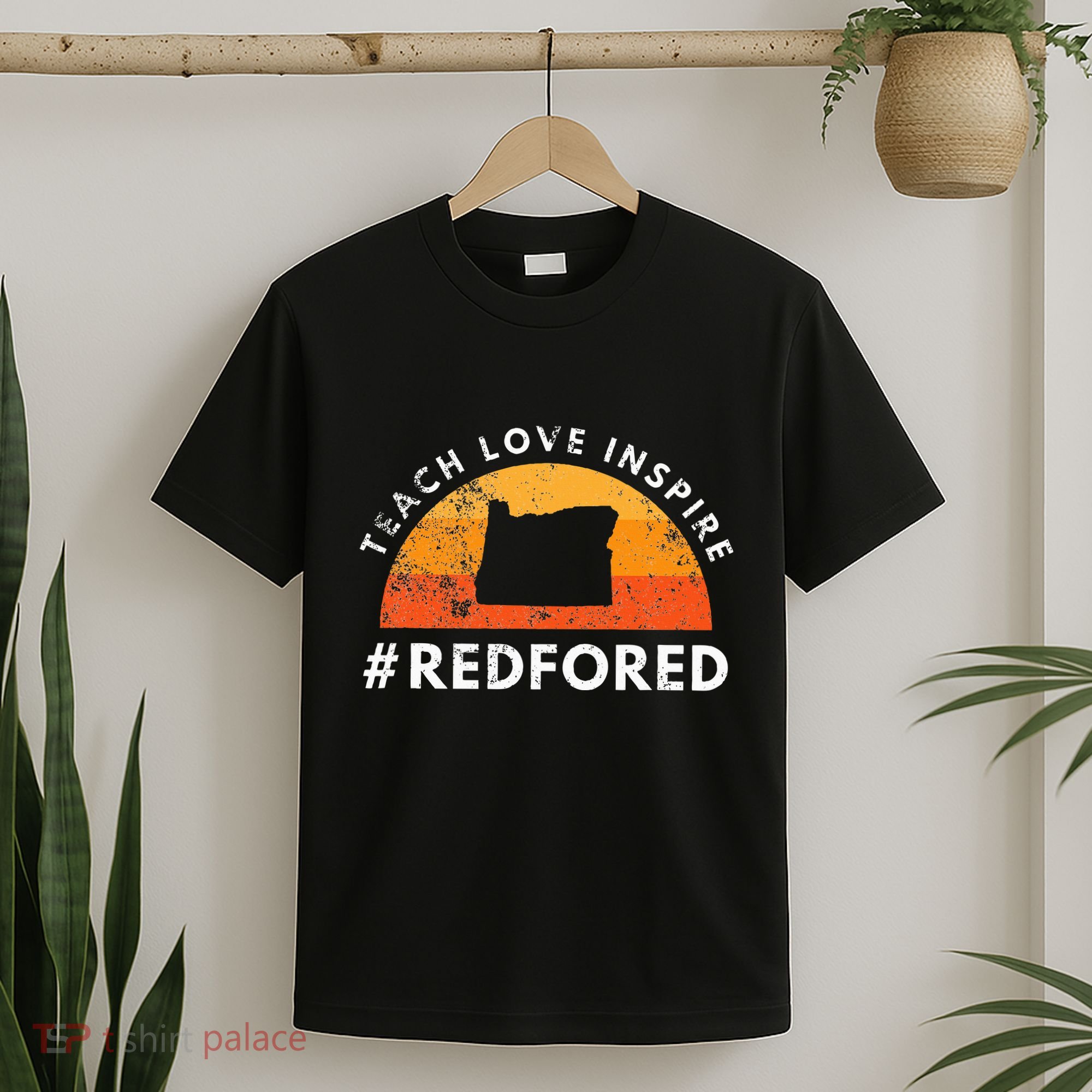 Teach Love Inspire Red For Ed Oregon Teacher T-Shirt