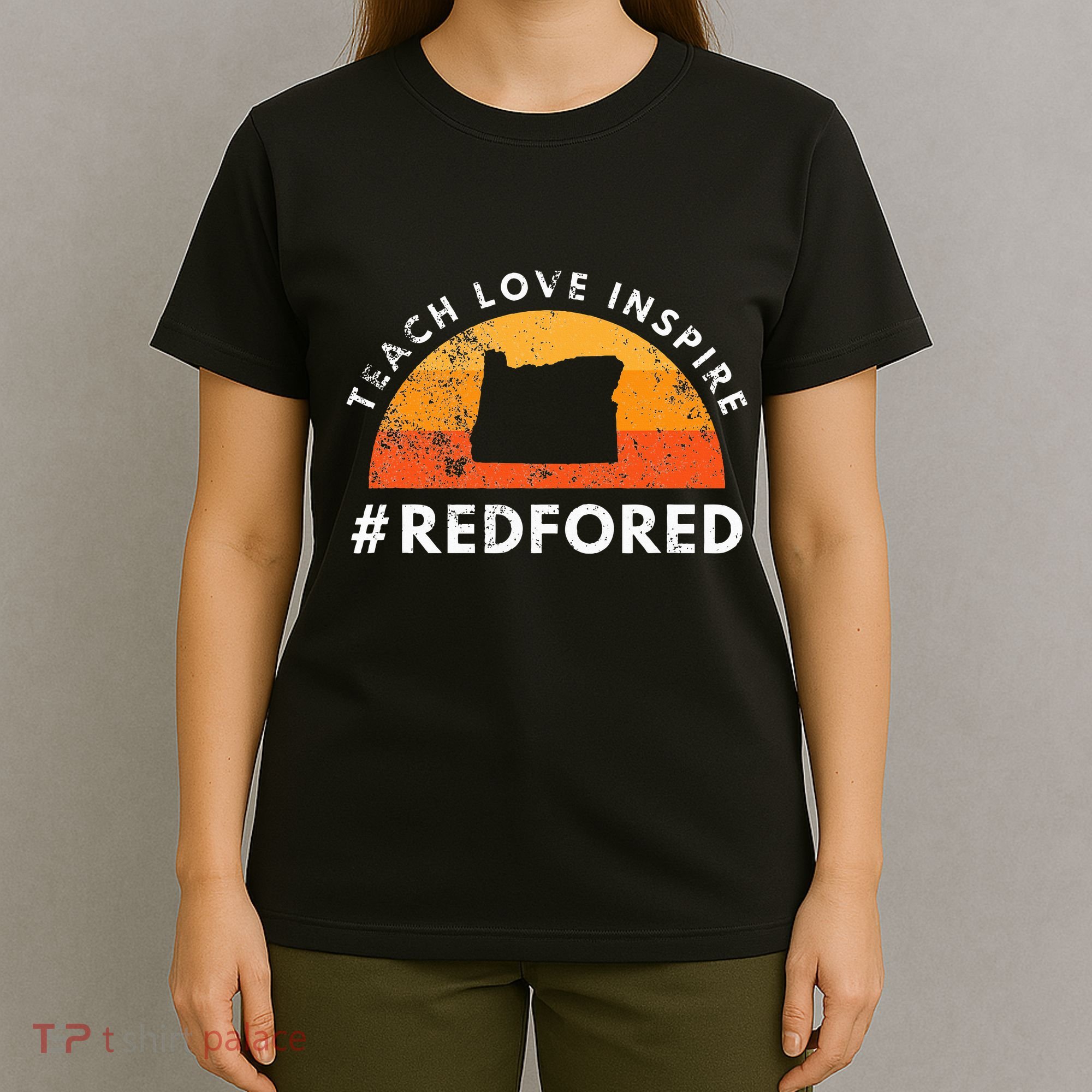 Teach Love Inspire Red For Ed Oregon Teacher T-Shirt