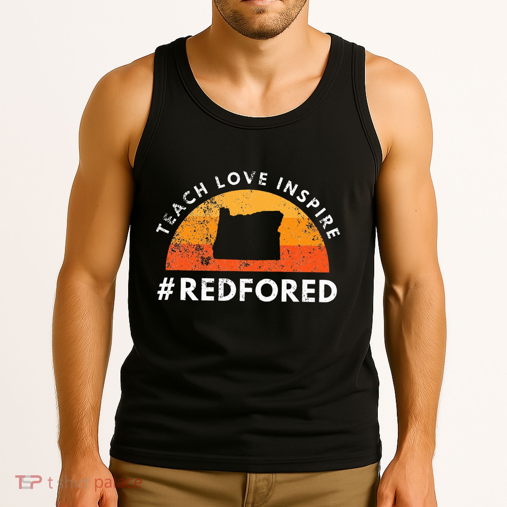 Teach Love Inspire Red For Ed Oregon Teacher Tank Top