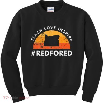 Teach Love Inspire Red For Ed Oregon Teacher Kids Sweatshirt