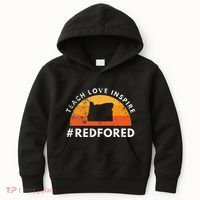 Teach Love Inspire Red For Ed Oregon Teacher Kids Hoodie thumb 0