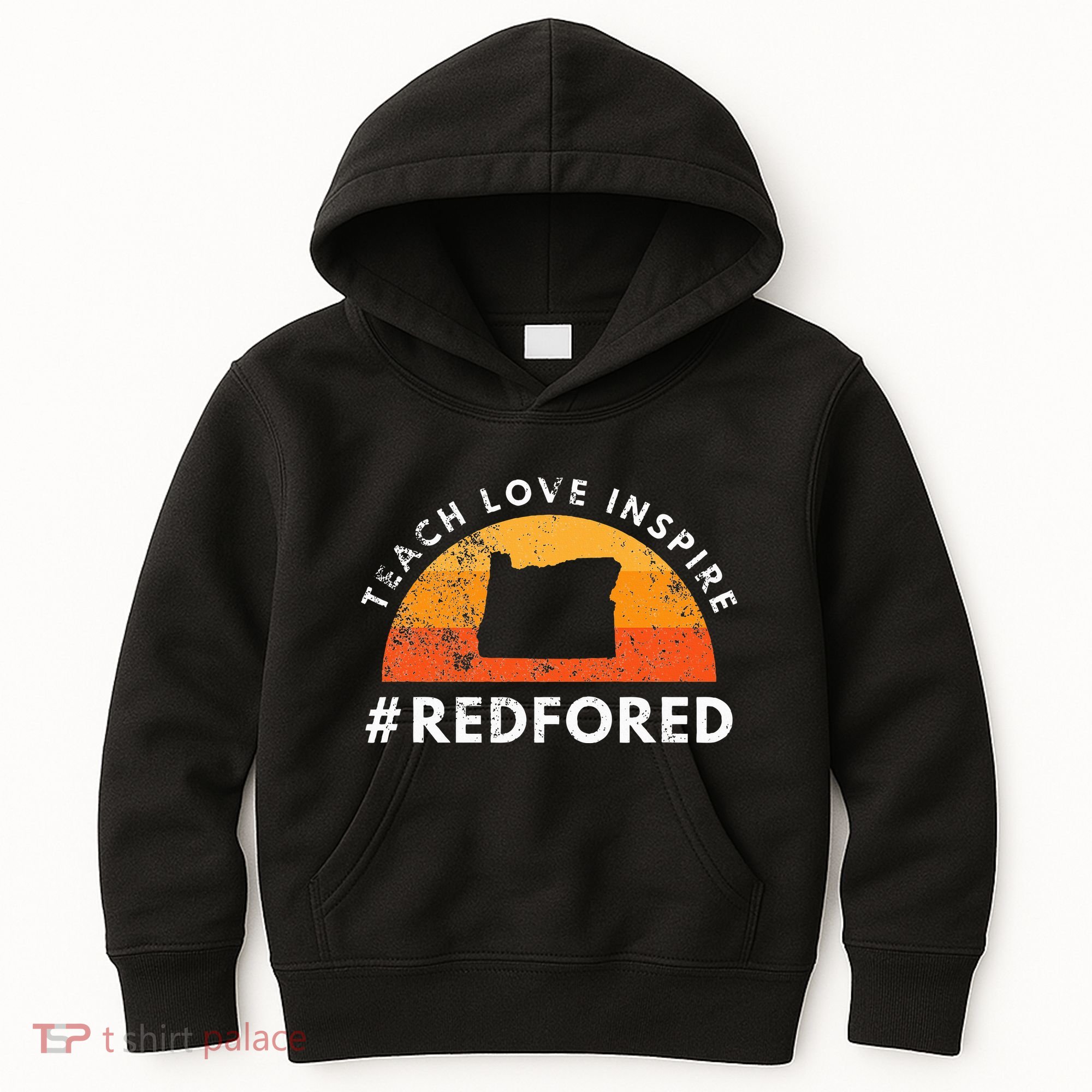 Teach Love Inspire Red For Ed Oregon Teacher Kids Hoodie