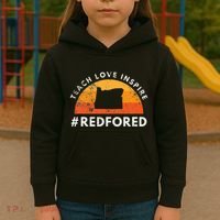 Teach Love Inspire Red For Ed Oregon Teacher Kids Hoodie thumb 3