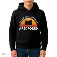 Teach Love Inspire Red For Ed Oregon Teacher Kids Hoodie thumb 4