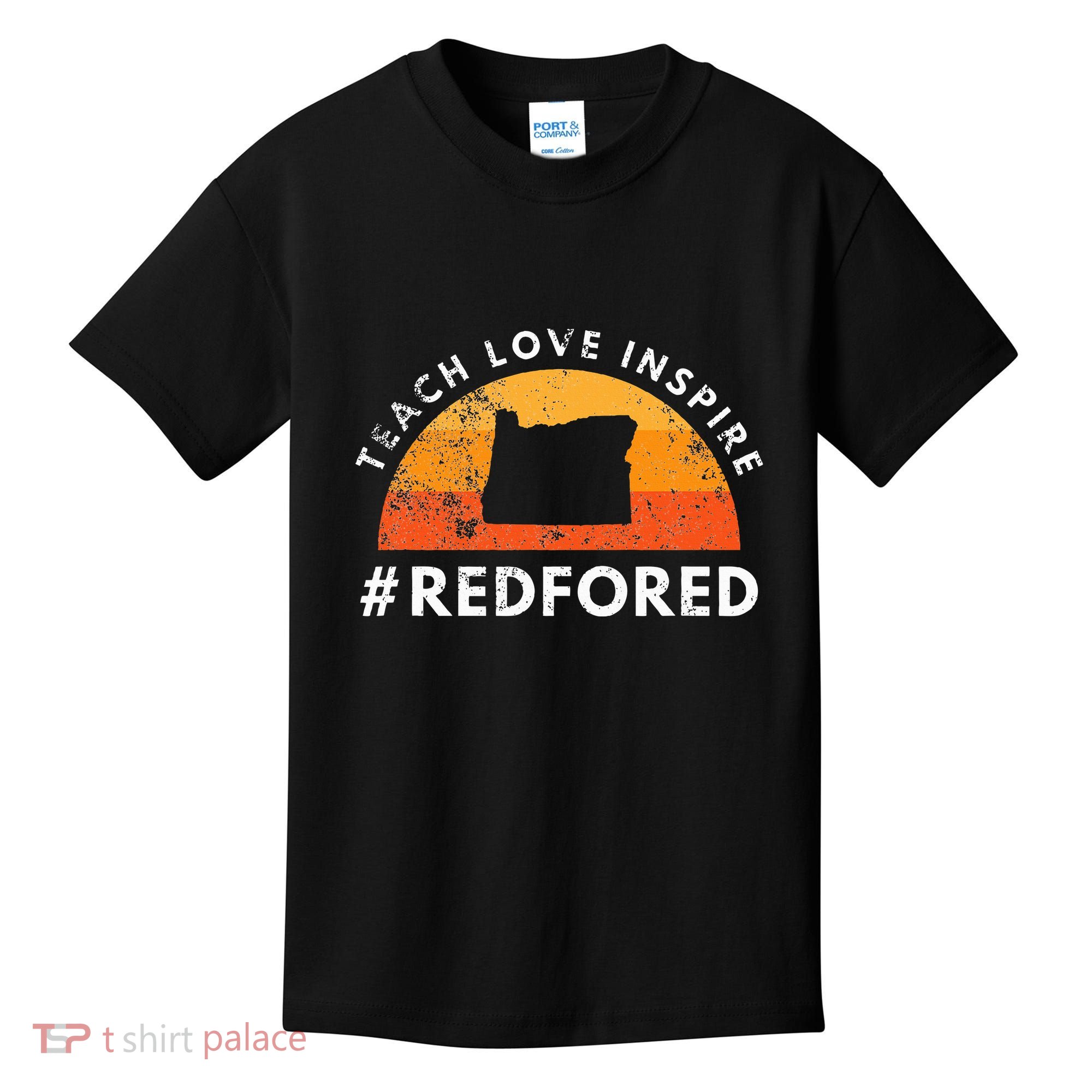 Teach Love Inspire Red For Ed Oregon Teacher Kids T-Shirt