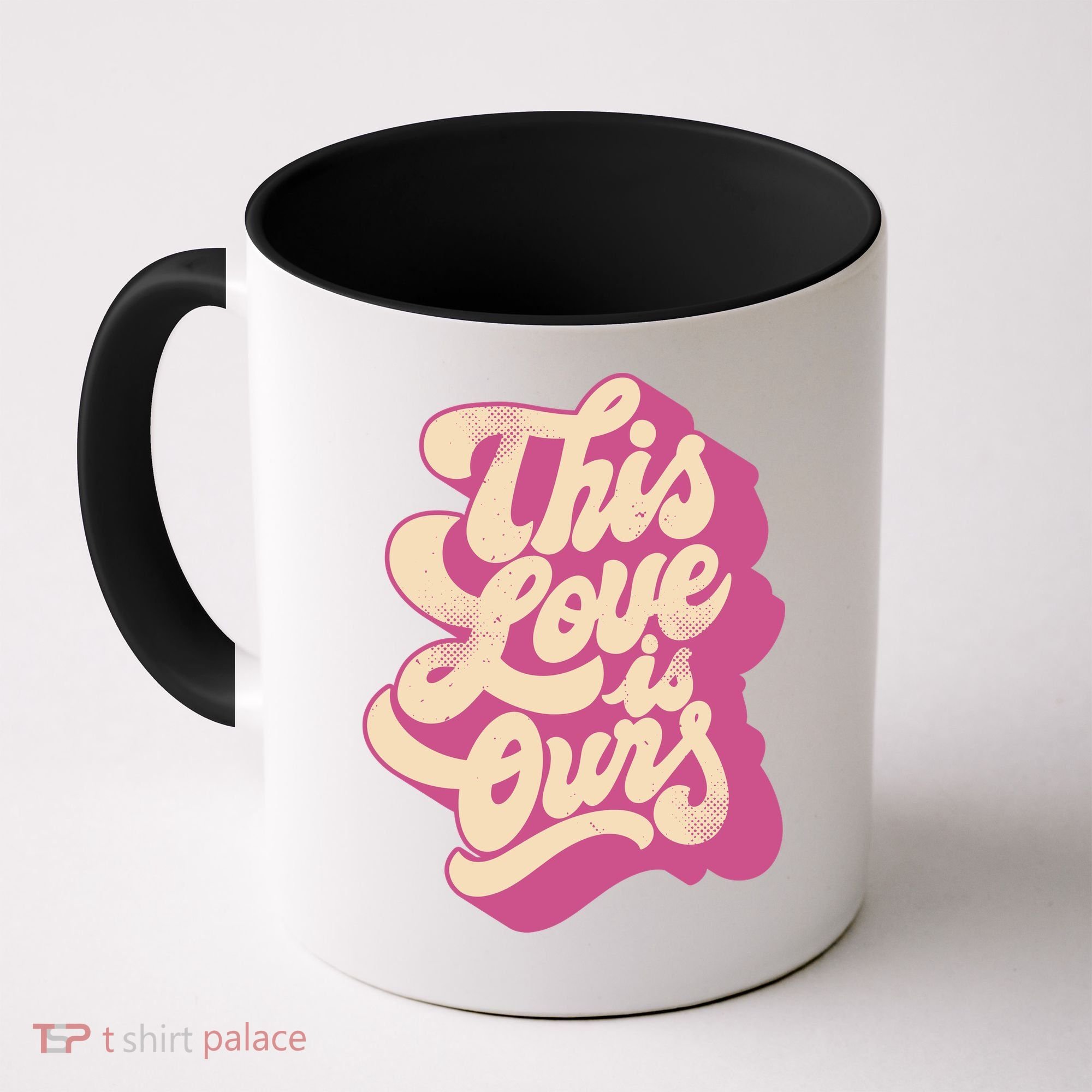 This Love Is Ours Cute Retro Valentines Day Gift Coffee Mug