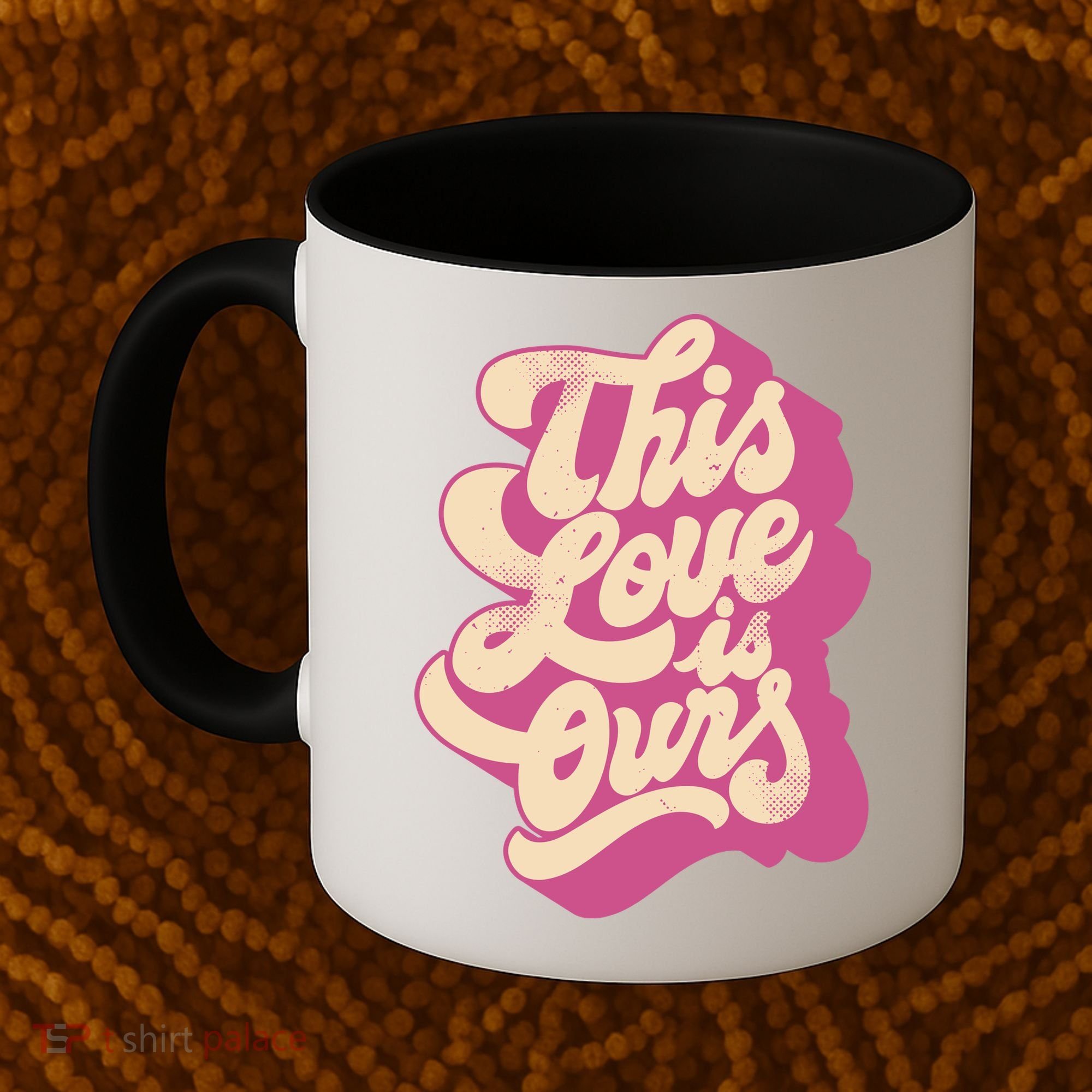 This Love Is Ours Cute Retro Valentines Day Gift Coffee Mug