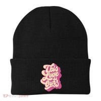 This Love Is Ours Cute Retro Valentines Day Gift Beanie thumb 0