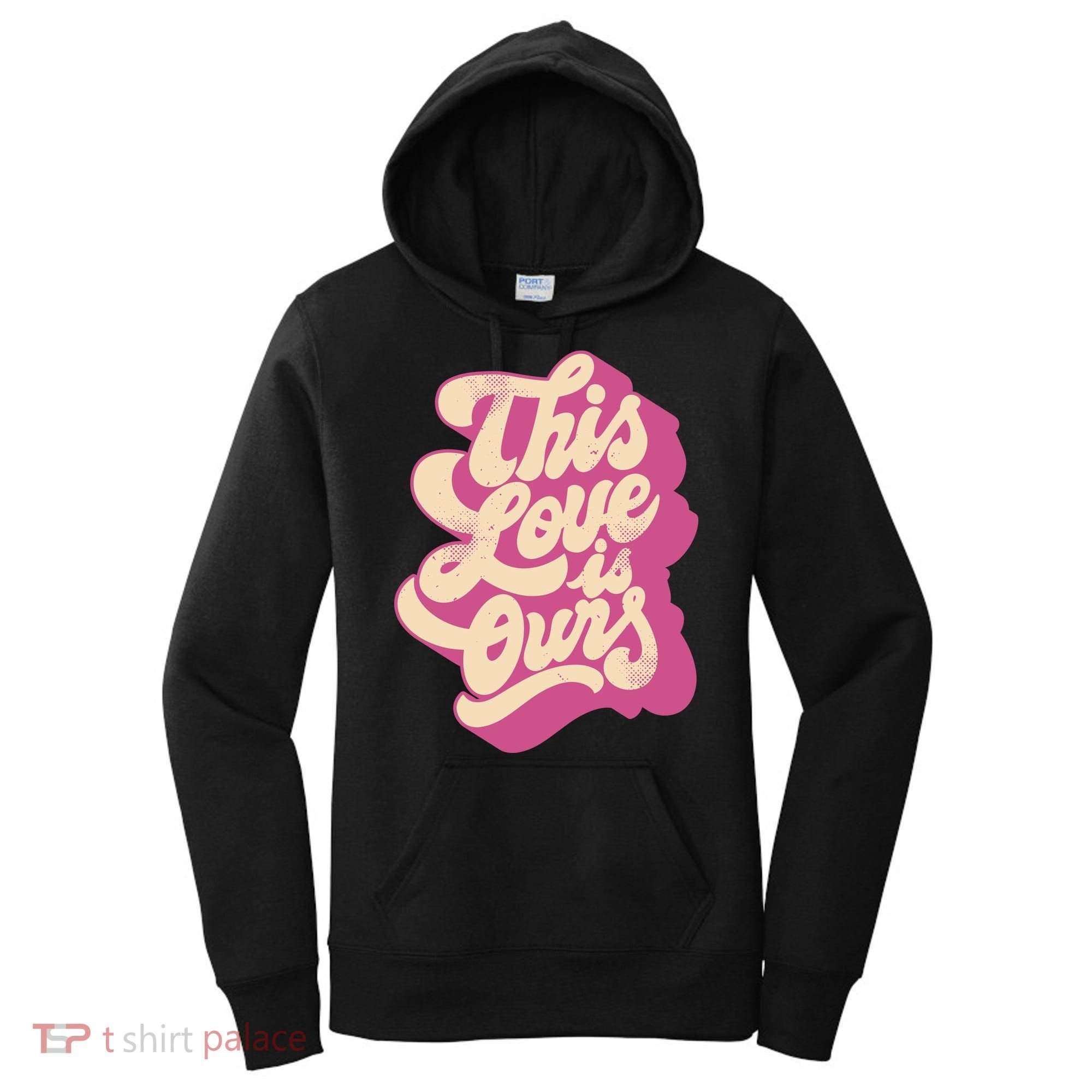This Love Is Ours Cute Retro Valentines Day Gift Women's Hoodie