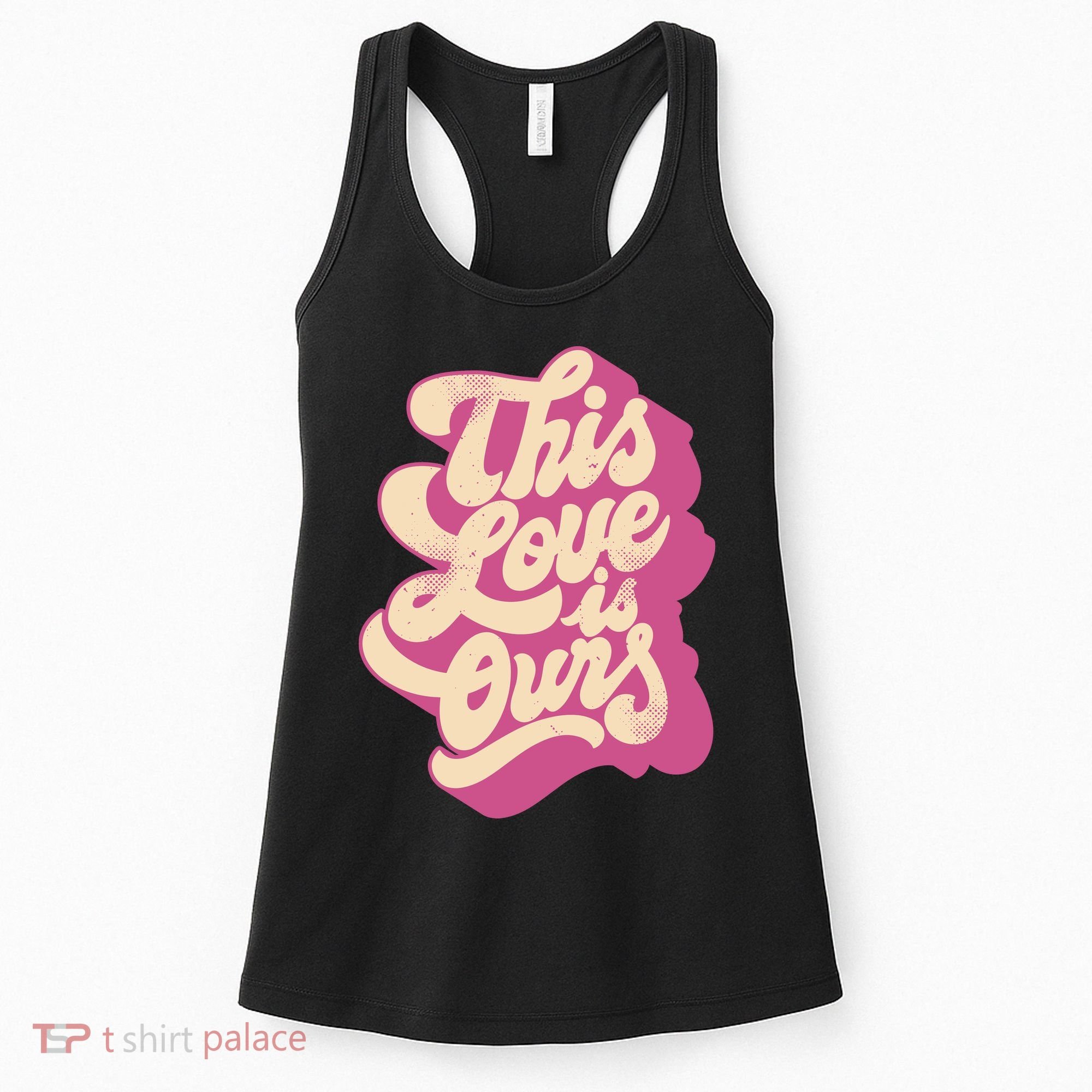 This Love Is Ours Cute Retro Valentines Day Gift Women's Tank Top