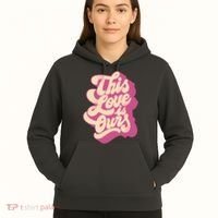 This Love Is Ours Cute Retro Valentines Day Gift Hoodie thumb 5