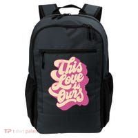 This Love Is Ours Cute Retro Valentines Day Gift Backpack thumb 0