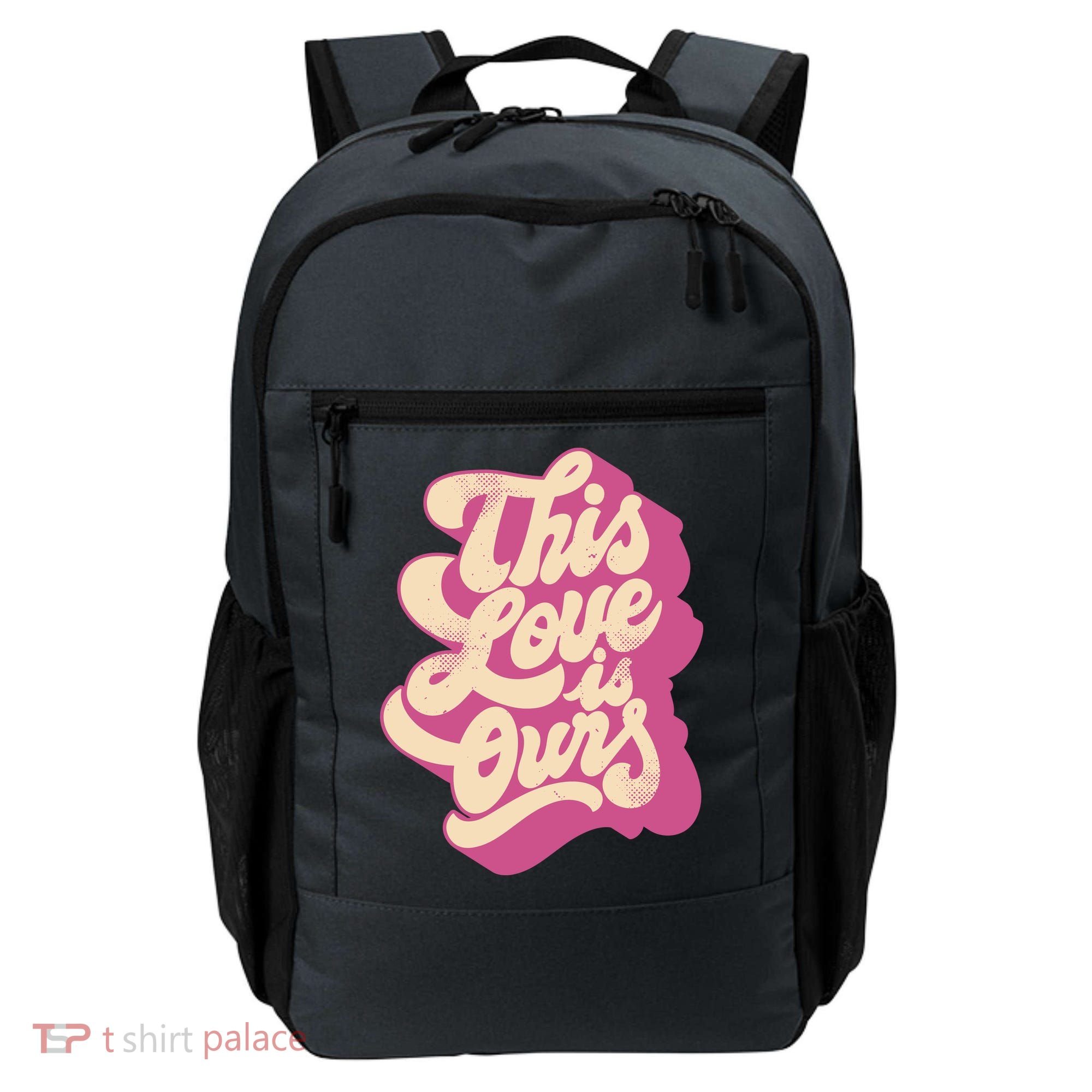 This Love Is Ours Cute Retro Valentines Day Gift Backpack
