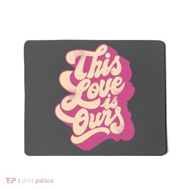 This Love Is Ours Cute Retro Valentines Day Gift Mousepad