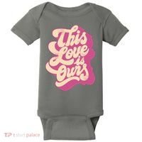 This Love Is Ours Cute Retro Valentines Day Gift Baby Bodysuit thumb 0