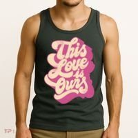 This Love Is Ours Cute Retro Valentines Day Gift Tank Top thumb 3