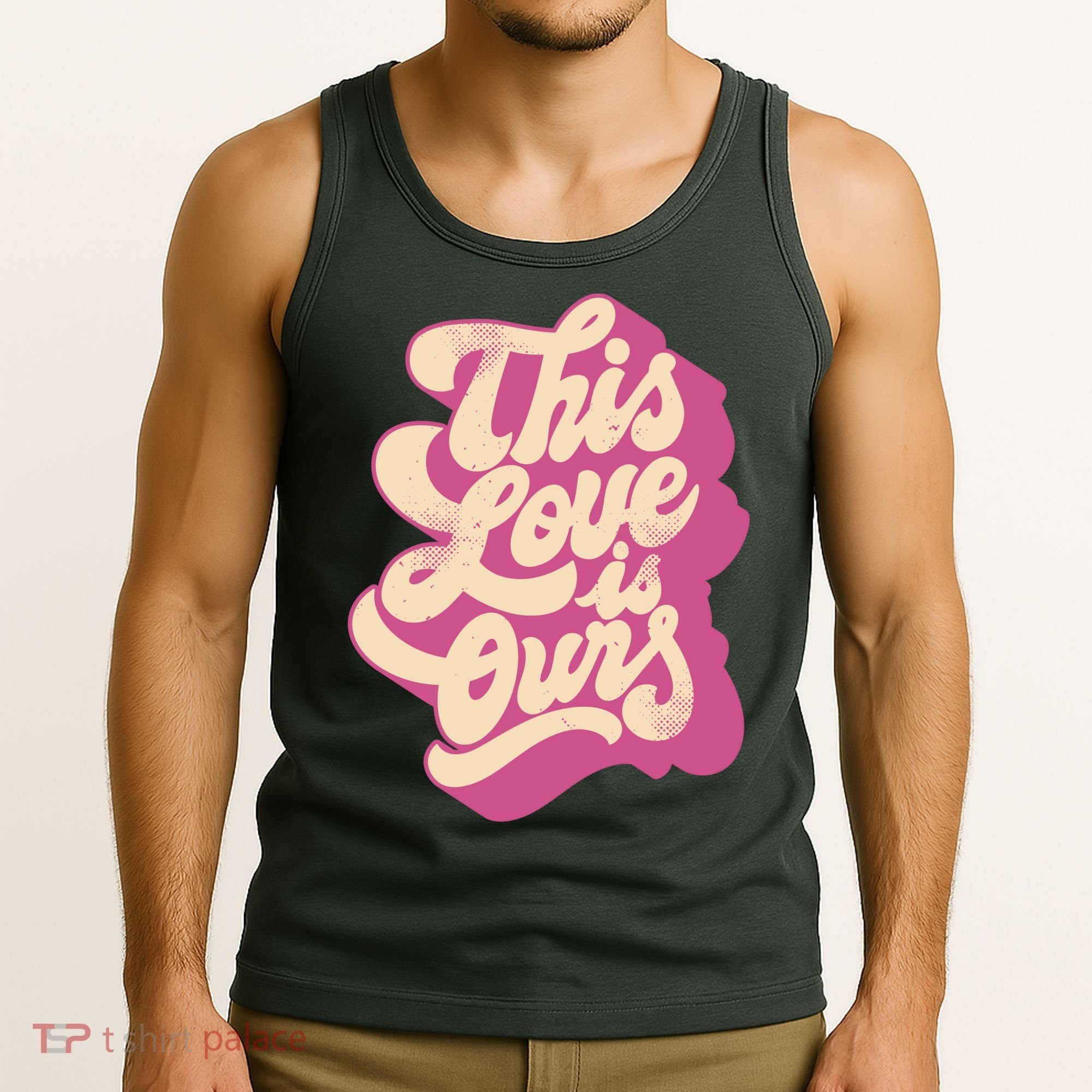 This Love Is Ours Cute Retro Valentines Day Gift Tank Top