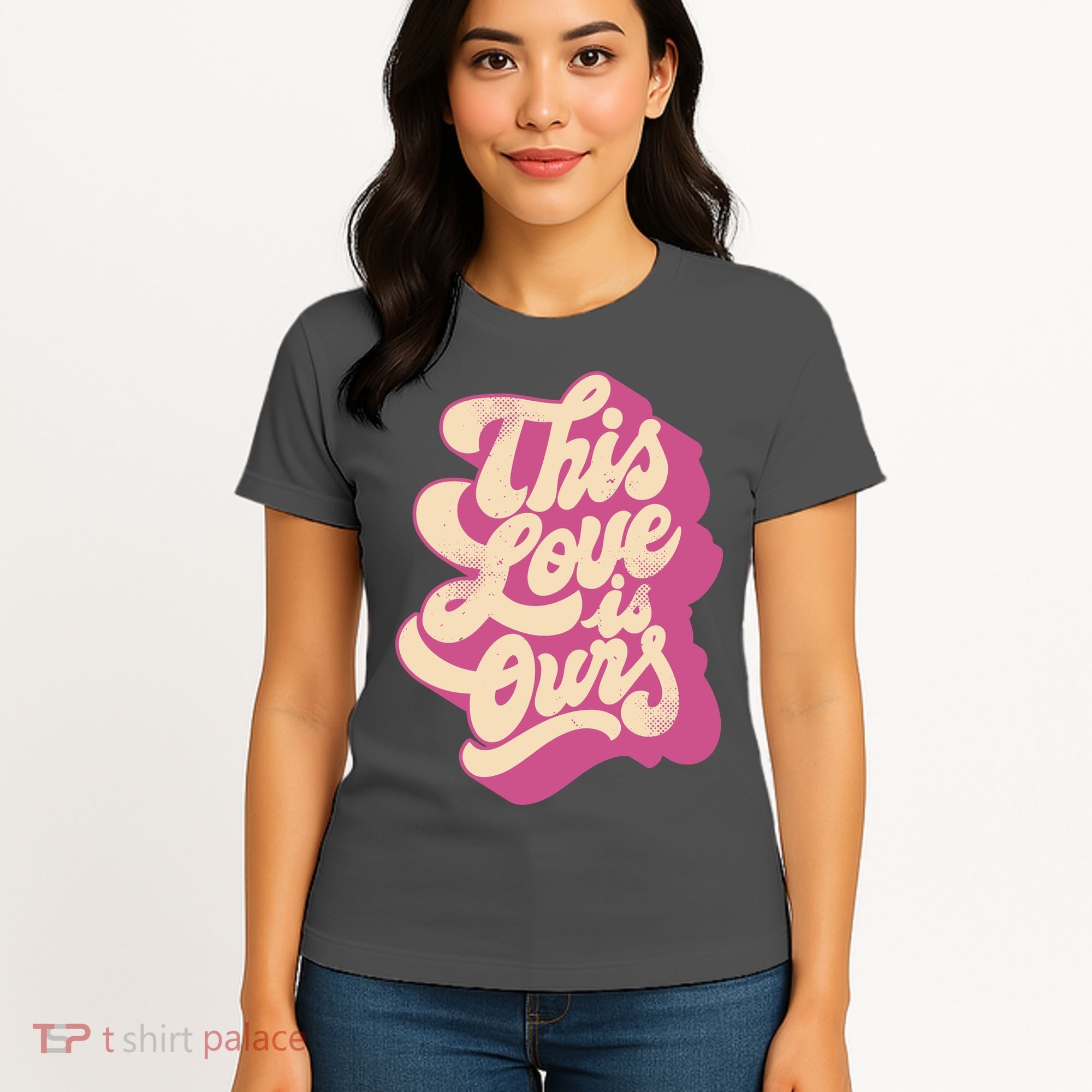 This Love Is Ours Cute Retro Valentines Day Gift Women's T-Shirt