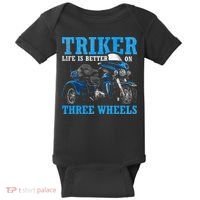 Triker Life Is Better On Three Wheels Motorcycle Trike Baby Bodysuit thumb 0