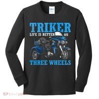 Triker Life Is Better On Three Wheels Motorcycle Trike Kids Long Sleeve Shirt thumb 0