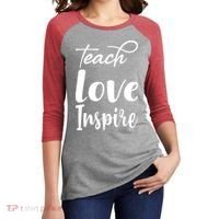 Teach Love Inspire Women's Tri-Blend 3/4-Sleeve Raglan Shirt thumb 2