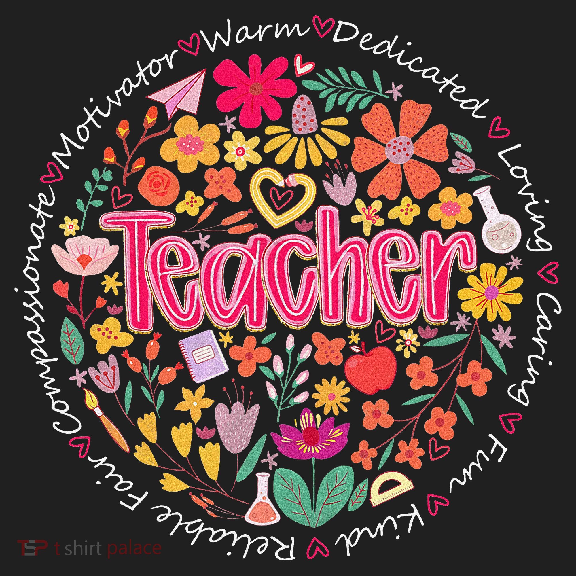 Teach Love Inspire Wildflower Teacher Funny Back To School Kids Plaid Pajama Set