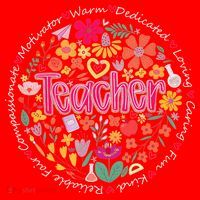 Teach Love Inspire Wildflower Teacher Funny Back To School Santa Hat thumb 1