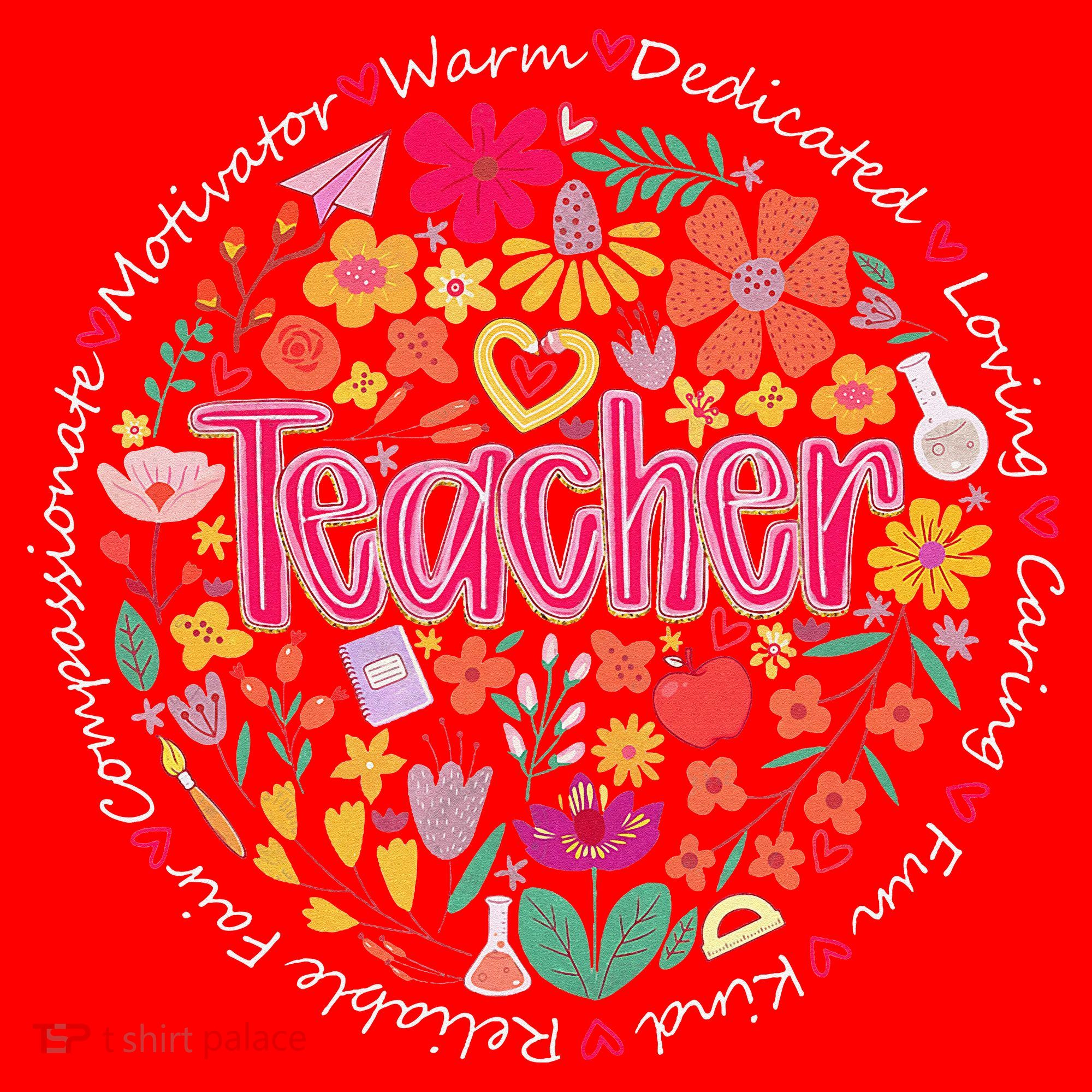 Teach Love Inspire Wildflower Teacher Funny Back To School Santa Hat