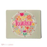 Teach Love Inspire Wildflower Teacher Funny Back To School Mousepad thumb 0