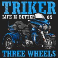 Triker Life Is Better On Three Wheels Motorcycle Trike Beanie thumb 2