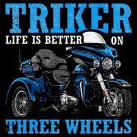 Triker Life Is Better On Three Wheels Motorcycle Trike Baby Bodysuit thumb 2