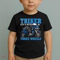Triker Life Is Better On Three Wheels Motorcycle Trike Toddler T-Shirt thumb 2