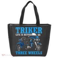 Triker Life Is Better On Three Wheels Motorcycle Trike Tote Bag thumb 0