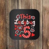 This Ladybug Is 5 Years Old 5th Birthday Girl Family Ladybug Coaster thumb 0