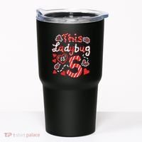 This Ladybug Is 5 Years Old 5th Birthday Girl Family Ladybug Tumbler thumb 0