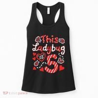 This Ladybug Is 5 Years Old 5th Birthday Girl Family Ladybug Women's Tank Top thumb 0