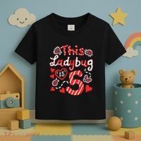 This Ladybug Is 5 Years Old 5th Birthday Girl Family Ladybug Toddler T-Shirt thumb 3