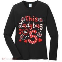 This Ladybug Is 5 Years Old 5th Birthday Girl Family Ladybug Women's Long Sleeve Shirt thumb 0