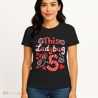 This Ladybug Is 5 Years Old 5th Birthday Girl Family Ladybug Women's T-Shirt thumb 4