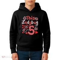 This Ladybug Is 5 Years Old 5th Birthday Girl Family Ladybug Kids Hoodie thumb 4